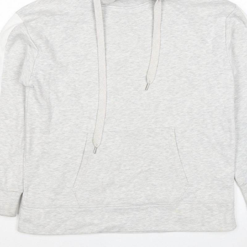 Mint Velvet Women’s Grey L Pullover Hoodie Colourblock Pockets