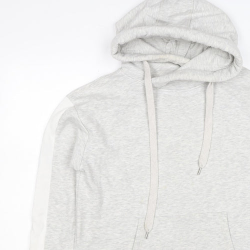 Mint Velvet Women’s Grey L Pullover Hoodie Colourblock Pockets