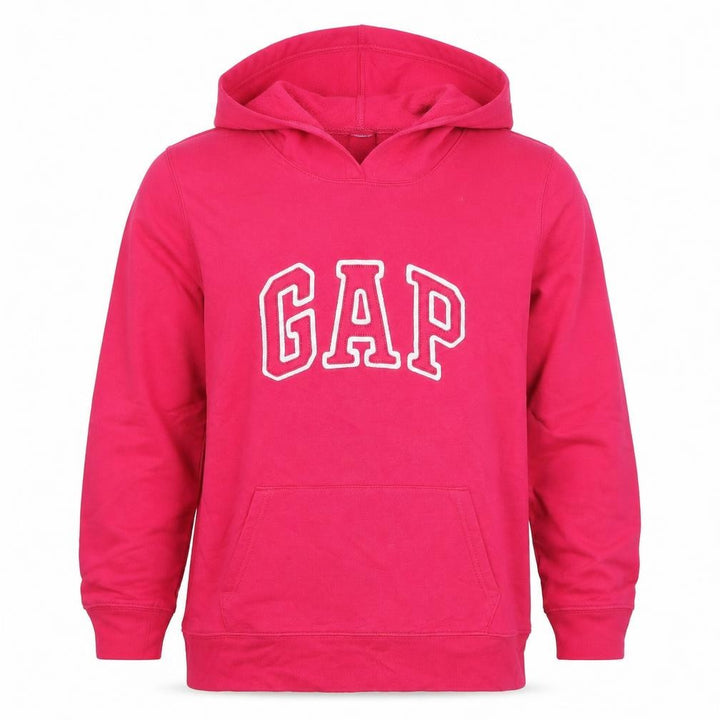 Gap Teens Pink XL Pullover Hoodie Logo Fleece Kangaroo Pocket