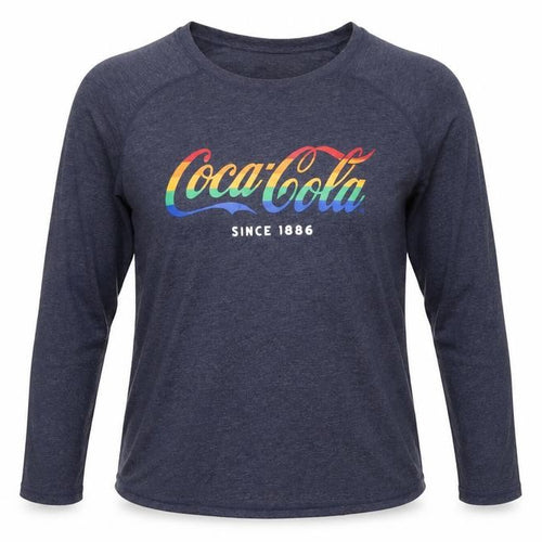 Coca-Cola Women’s Blue UK 20 Rainbow Logo Long Sleeve Jersey T-Shirt