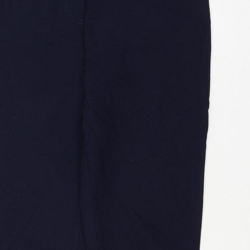 Cotton Traders Women's Blue Size 12 Cargo Straight Trousers Zip Pockets