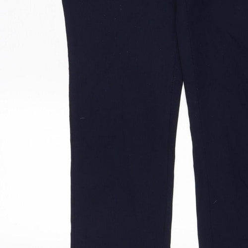 Cotton Traders Women's Blue Size 12 Cargo Straight Trousers Zip Pockets