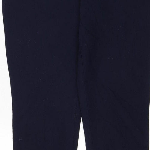 Cotton Traders Women's Blue Size 12 Cargo Straight Trousers Zip Pockets