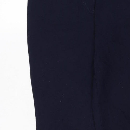 Cotton Traders Women's Blue Size 12 Cargo Straight Trousers Zip Pockets