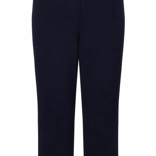 Cotton Traders Women's Blue Size 12 Cargo Straight Trousers Zip Pockets