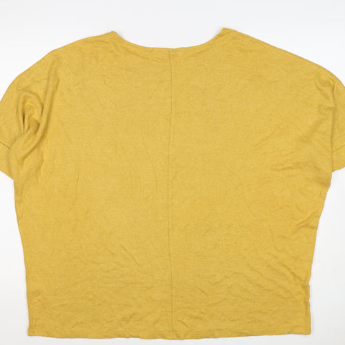 Apricot Women’s Yellow UK 16 Relaxed Jersey Short Sleeve T-Shirt