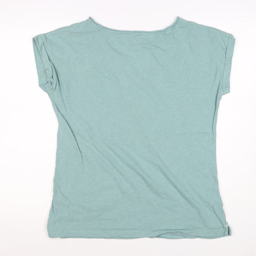 FatFace Women’s Blue UK 12 Basic Cotton Marine Wave T-Shirt