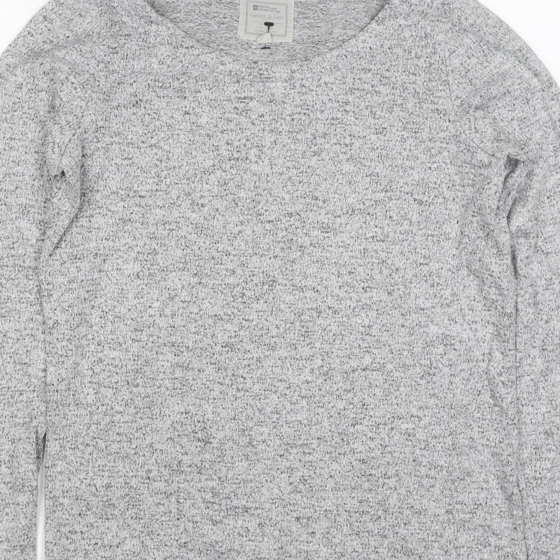Mountain Warehouse Women’s Grey Marl Knit Pullover Jumper UK 12 Crew Neck