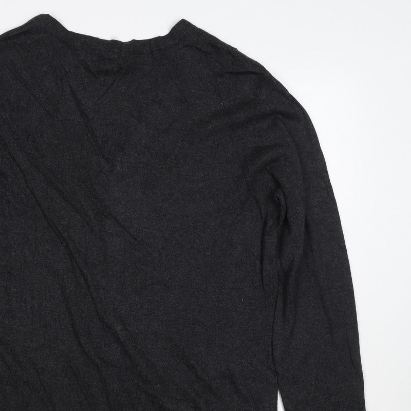 Gap Women’s Black Cotton V-Neck Button Cardigan Size M