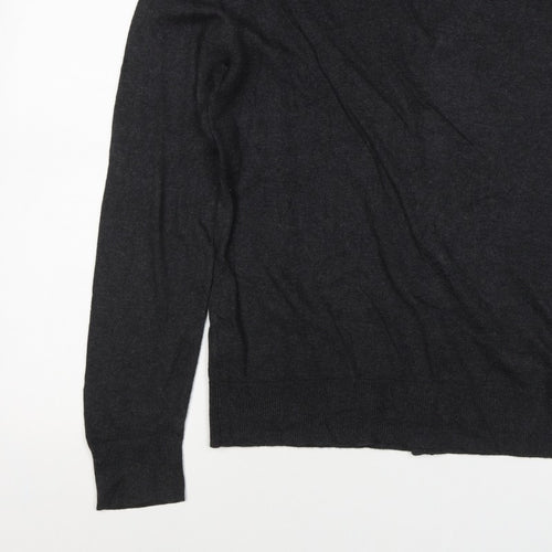 Gap Women’s Black Cotton V-Neck Button Cardigan Size M