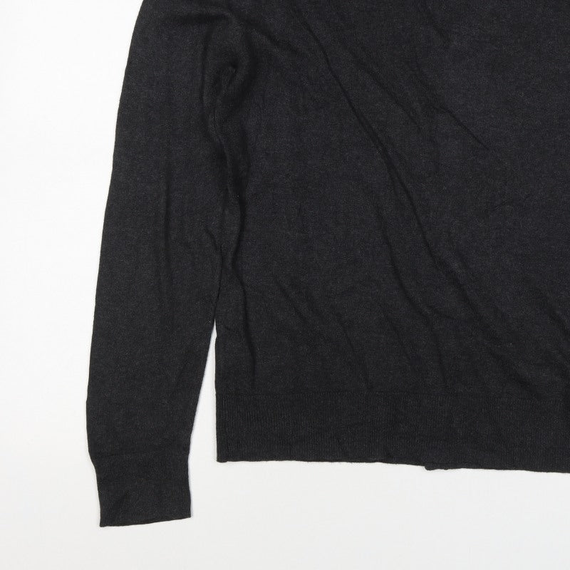 Gap Women’s Black Cotton V-Neck Button Cardigan Size M