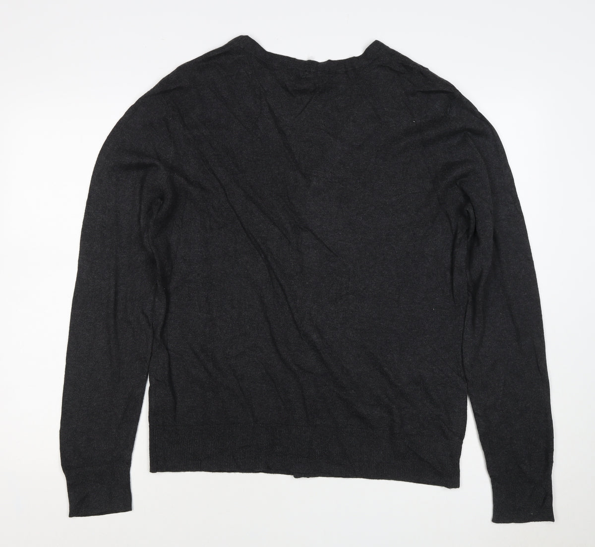 Gap Women’s Black Cotton V-Neck Button Cardigan Size M