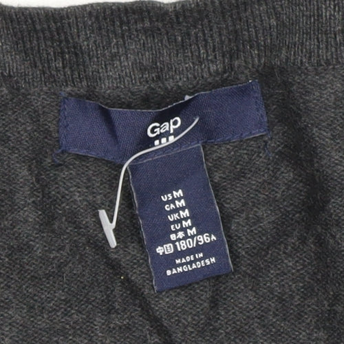 Gap Women’s Black Cotton V-Neck Button Cardigan Size M