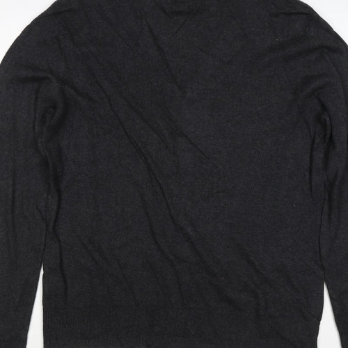 Gap Women’s Black Cotton V-Neck Button Cardigan Size M