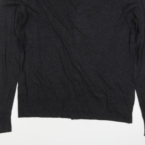 Gap Women’s Black Cotton V-Neck Button Cardigan Size M