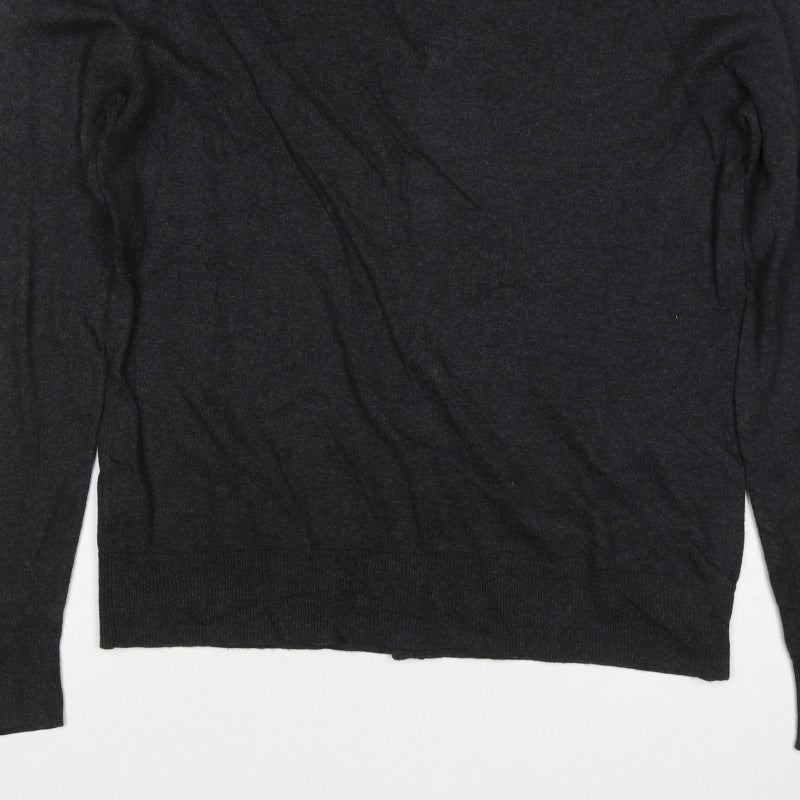 Gap Women’s Black Cotton V-Neck Button Cardigan Size M