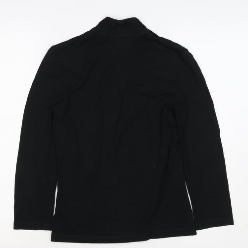 Hobbs Women’s Black XS V-Neck Long Sleeve Jersey Basic Top