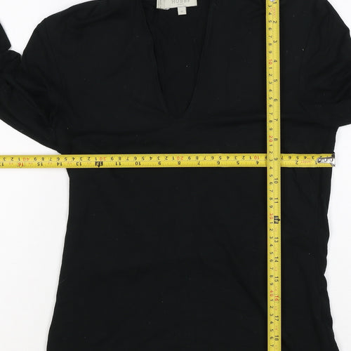 Hobbs Women’s Black XS V-Neck Long Sleeve Jersey Basic Top