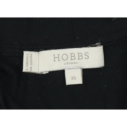 Hobbs Women’s Black XS V-Neck Long Sleeve Jersey Basic Top