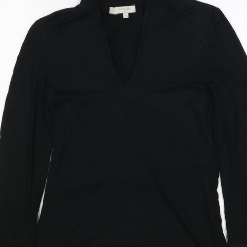 Hobbs Women’s Black XS V-Neck Long Sleeve Jersey Basic Top