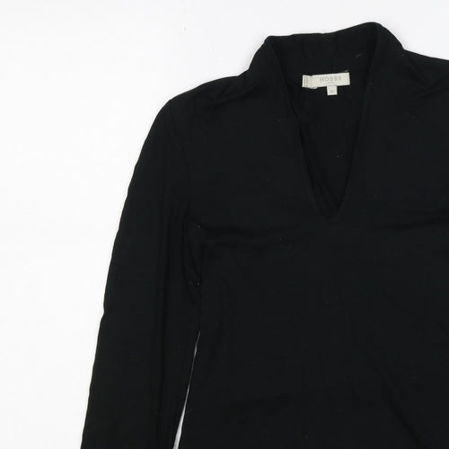 Hobbs Women’s Black XS V-Neck Long Sleeve Jersey Basic Top