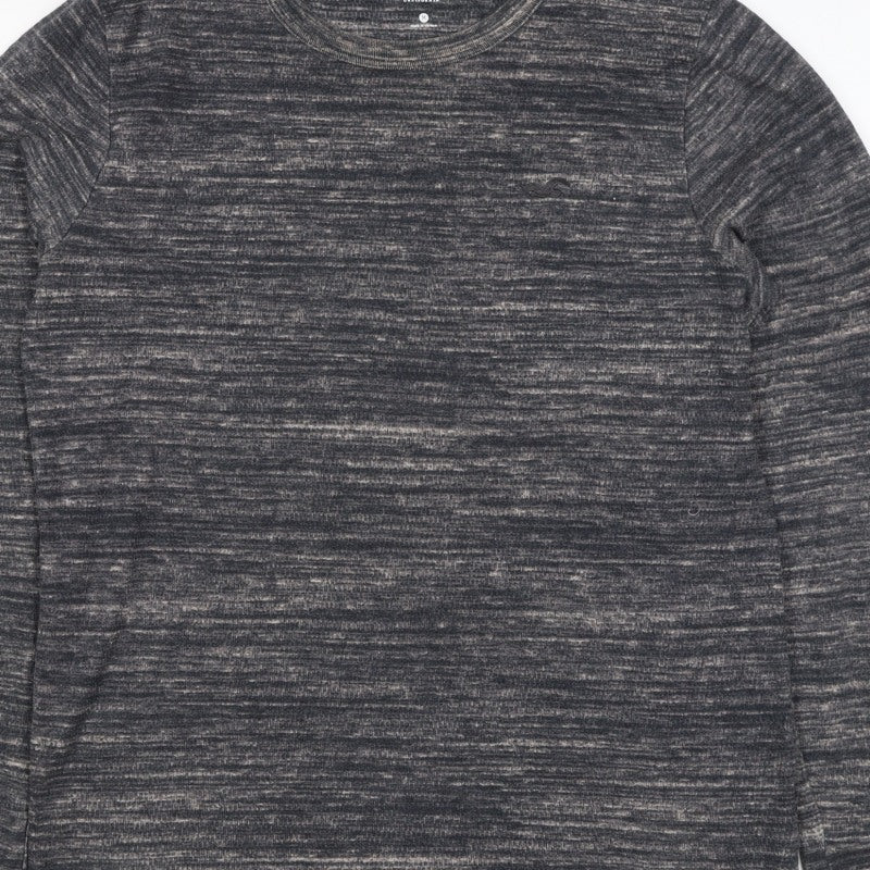 Additional view of Hollister Men’s Grey Marl Logo Crew Neck Pullover Sweatshirt M
