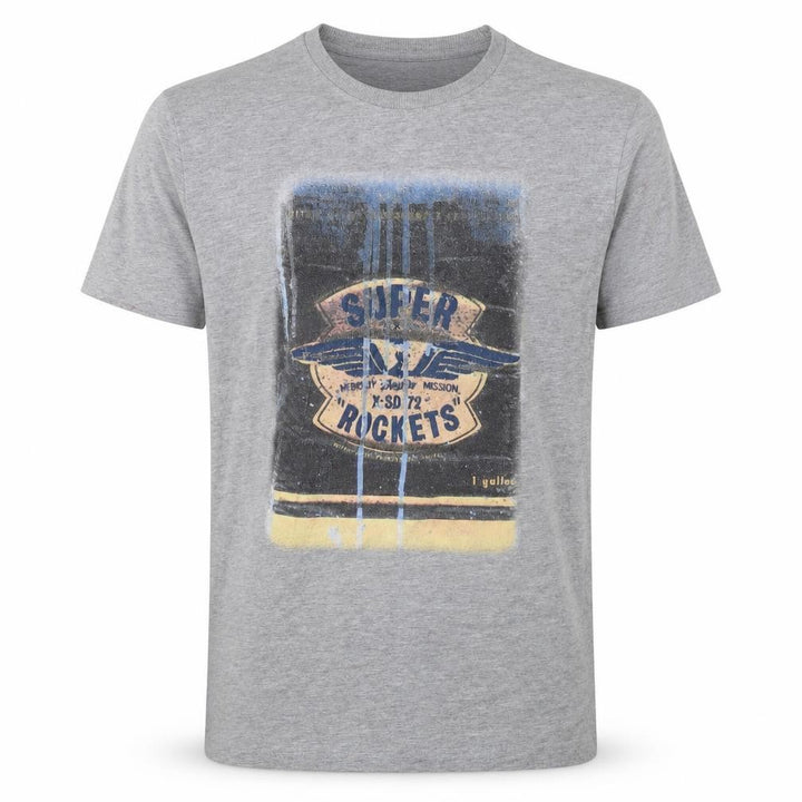 Superdry Mens Grey M Graphic Space Rocket Crew Neck T-Shirt