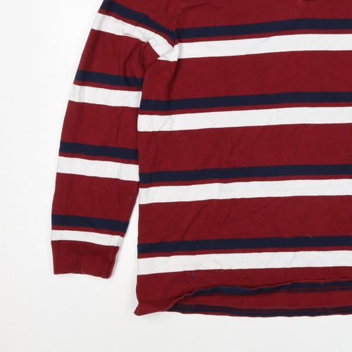 Blue Harbour Mens Multicoloured Stripe Long Sleeve Polo Shirt XL Cotton