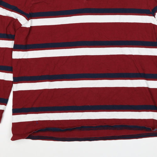 Blue Harbour Mens Multicoloured Stripe Long Sleeve Polo Shirt XL Cotton
