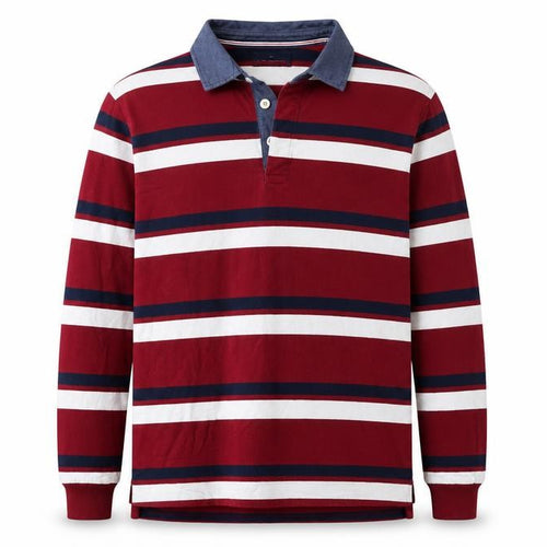 Blue Harbour Mens Multicoloured Stripe Long Sleeve Polo Shirt XL Cotton