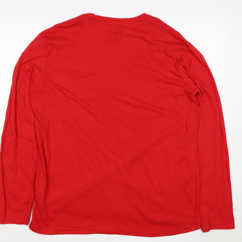 American Eagle Men’s Red XL Long Sleeve USA Eagle Graphic T-Shirt