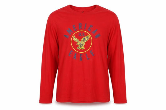 American Eagle Men’s Red XL Long Sleeve USA Eagle Graphic T-Shirt
