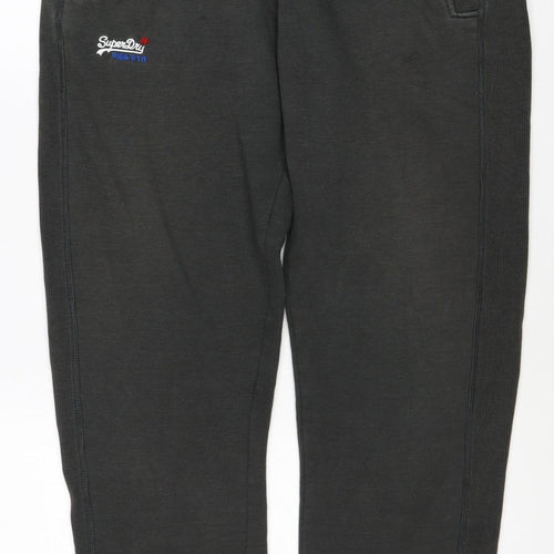 Superdry Men’s Black L Orange Label Slim Fit Fleece Joggers