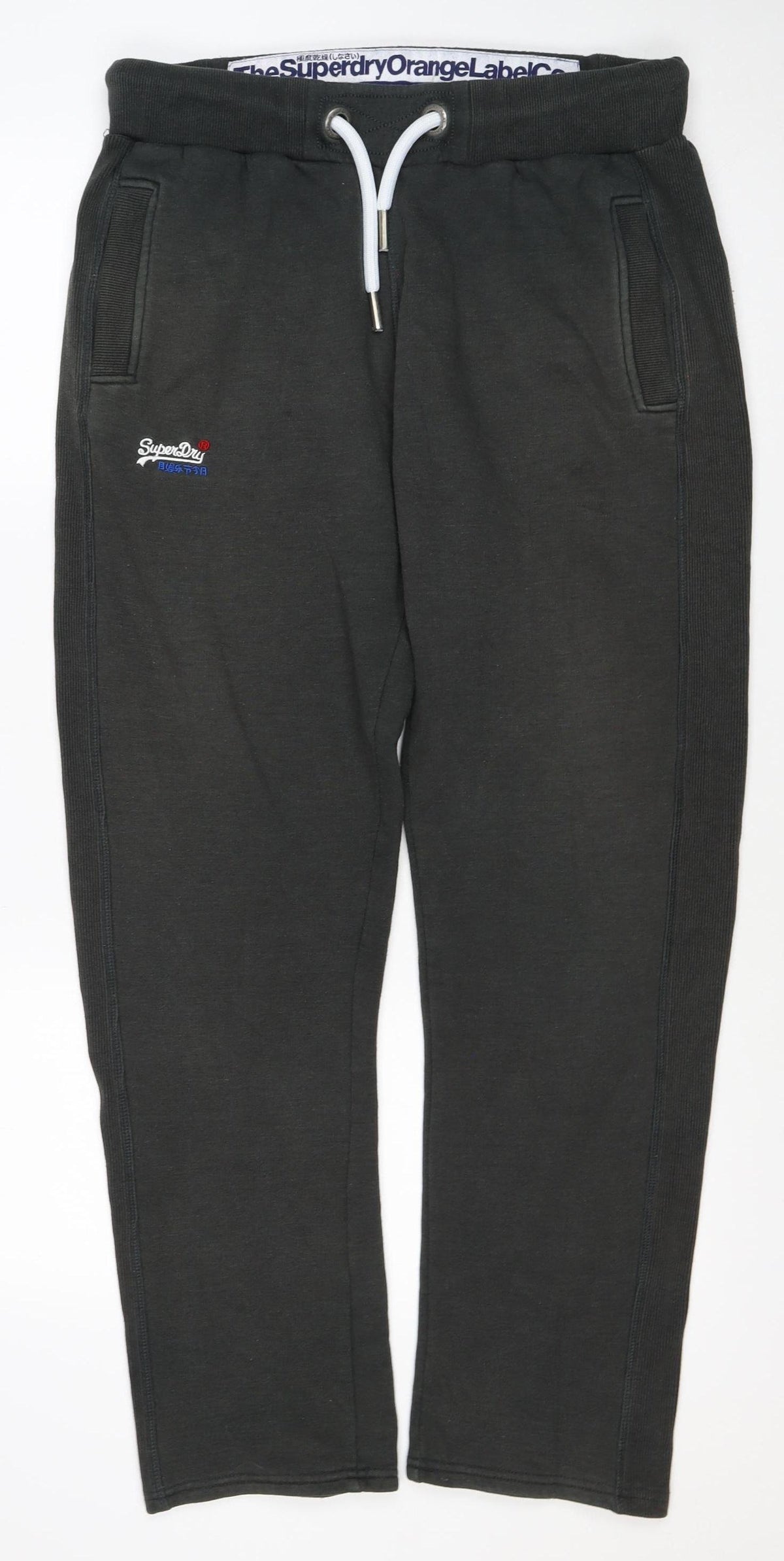 Superdry Men’s Black L Orange Label Slim Fit Fleece Joggers