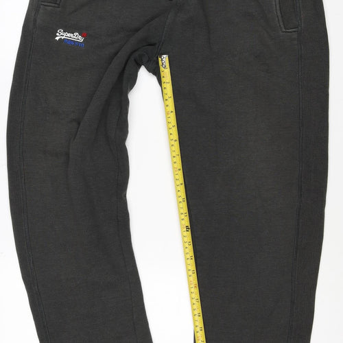 Superdry Men’s Black L Orange Label Slim Fit Fleece Joggers