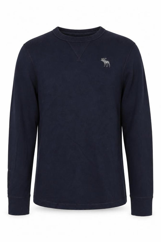 Abercrombie & Fitch Men’s Blue M Muscle Fit Embroidered Moose Sweatshirt
