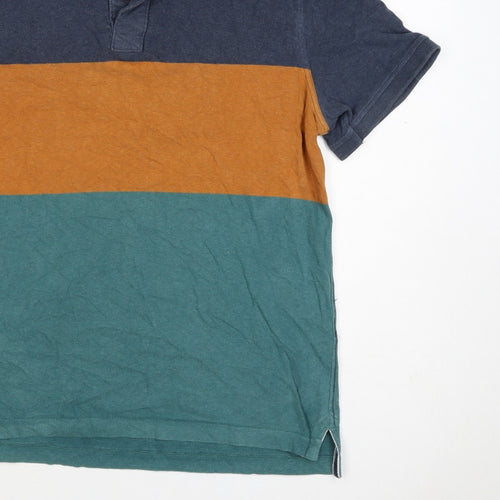 FatFace Mens Multicoloured Colourblock Cotton Polo Shirt XL