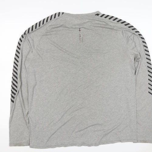 Nike Men’s Grey XL Dri-FIT Running Long Sleeve Logo T-Shirt