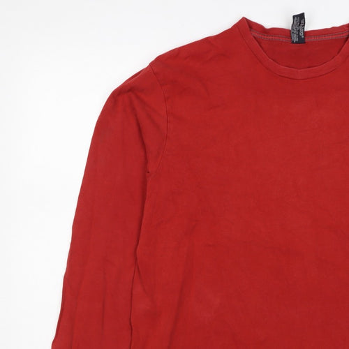 Gap Men's Red L Crew Neck Cotton Pullover Sweatshirt Long Sleeve