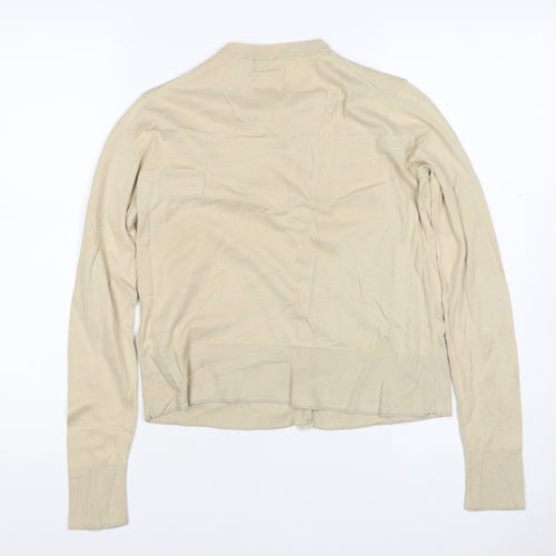 Polo Ralph Lauren Women Beige XS Pima Cotton V-Neck Button Cardigan