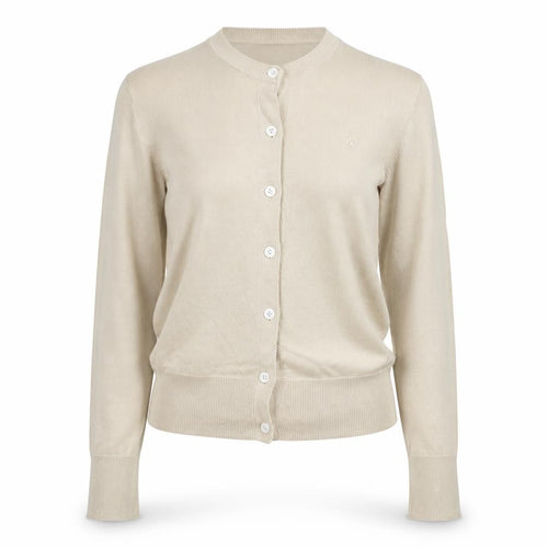 Polo Ralph Lauren Women Beige XS Pima Cotton V-Neck Button Cardigan