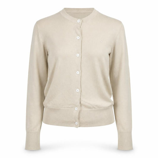Polo Ralph Lauren Women Beige XS Pima Cotton V-Neck Button Cardigan