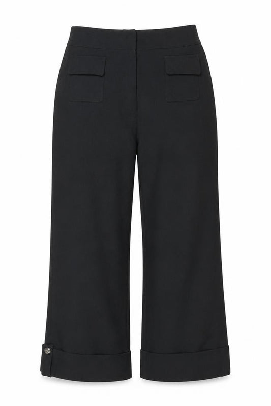 Joseph Ribkoff Women Black UK 12 Straight Tailored Trousers Pockets