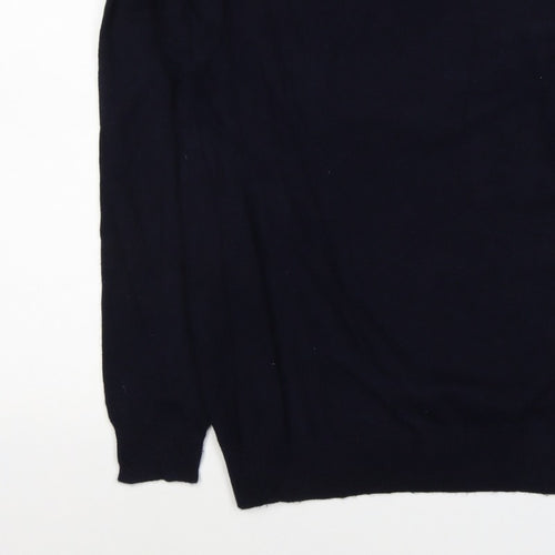 Autograph Men’s Blue L Pure Cashmere V-Neck Pullover Jumper