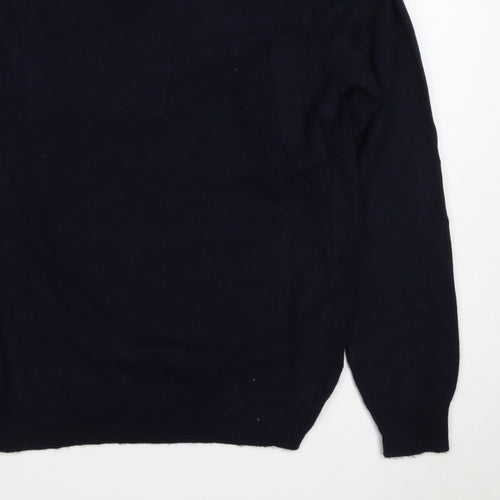 Autograph Men’s Blue L Pure Cashmere V-Neck Pullover Jumper