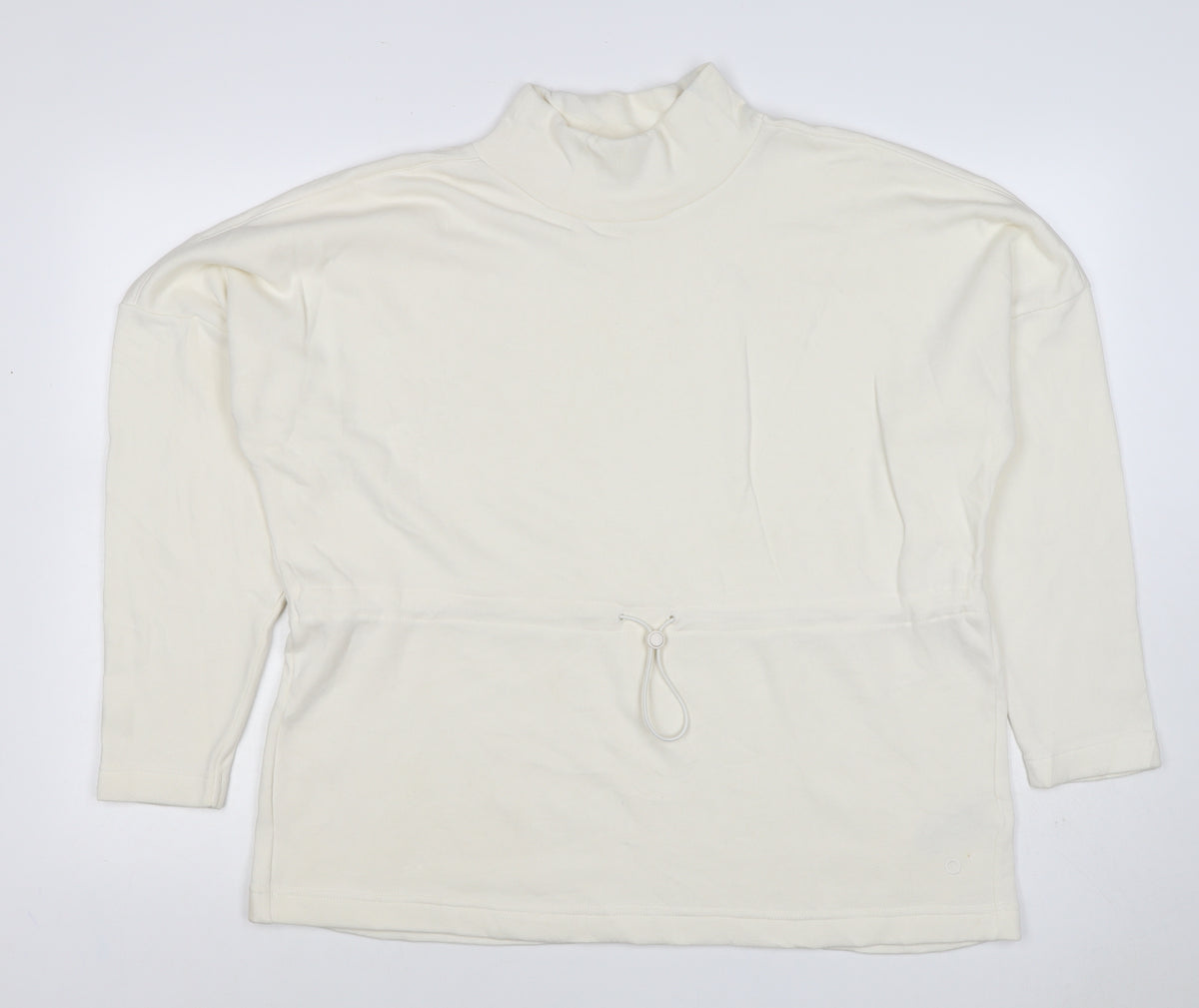 Back view of M&S Goodmove Women’s Ivory UK 14 Pullover High Neck Sweatshirt