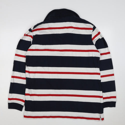 Cotton Traders Men’s Multicoloured 2XL Striped Long Sleeve Rugby Polo
