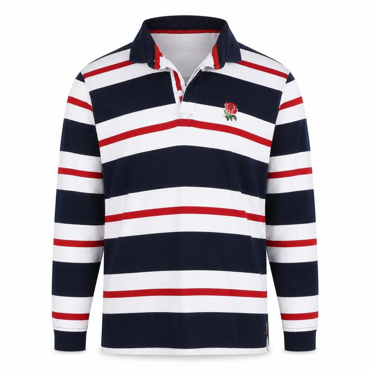 Cotton Traders Men’s Multicoloured 2XL Striped Long Sleeve Rugby Polo