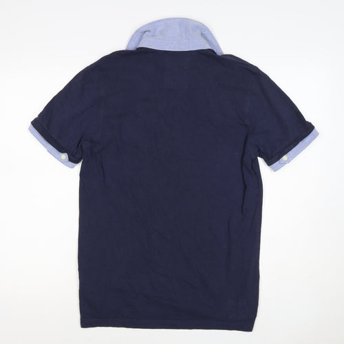Crew Clothing Co Men’s Blue Small Embroidered Sports Club Polo Shirt