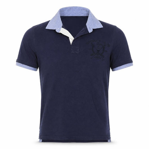 Crew Clothing Co Men’s Blue Small Embroidered Sports Club Polo Shirt